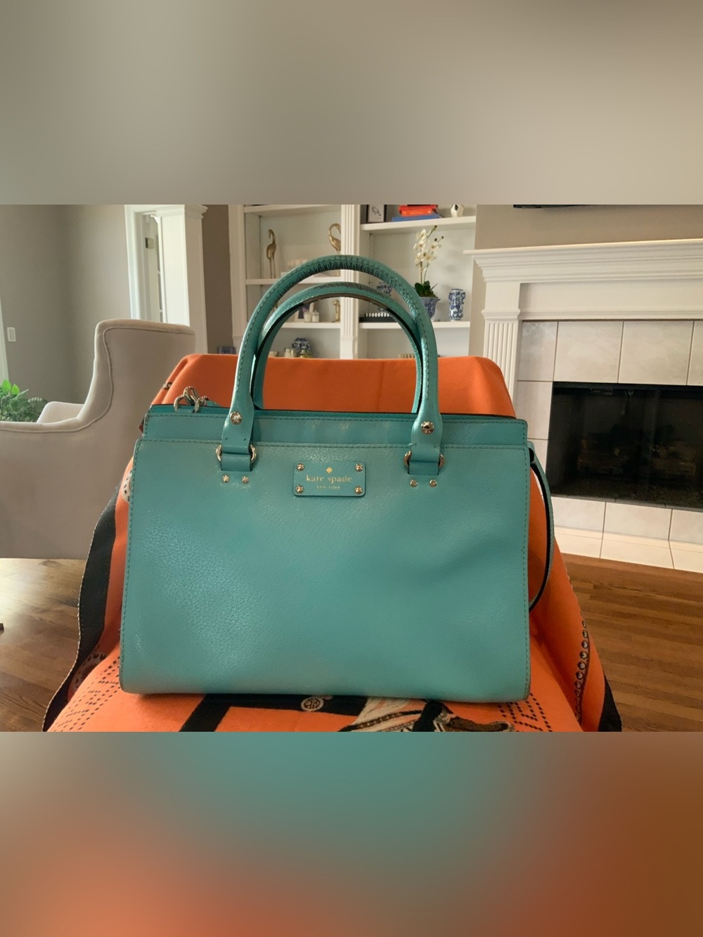 kate spade Turquoise Leather Satchel